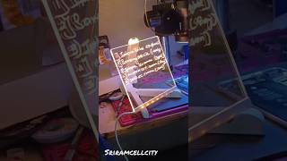 3D🔥 Acrylic writing note board.  #led #acrylicpainting