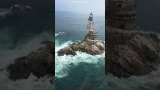 Abandoned lighthouse on Sakhalin Island #scenery #beaches #lighthouse #nature