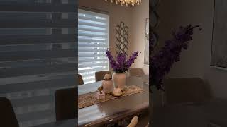 Elevate your home’s style with Custom Light Filtering Zebra Blinds | @the_world_of_home_decor IG