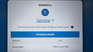 My Christmas In July Fairies Semifinalist is TAMMIE