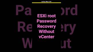 ESXi root Password Rest Without vCenter 🖥️⚒️ 🚧 #shorts #techtutorial #vmware