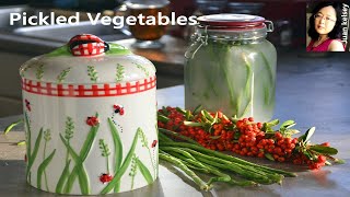 How to make pickled string beans,Chinese sour long beans with pork.How to make pickled vegetables.