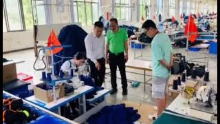 Welcome our customers visit Qianzhan Workwear Factory