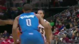 Deron Williams Drops Russell Westbrook to the Floor and Finishes with a Two-Handed Dunk