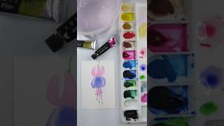 Pintura de flor brinco de princesa fácil em aquarela