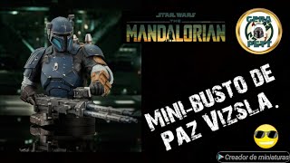 Mini-busto de Paz Vizsla de the mandalorian.