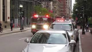 Boston Fire Dept Engine 4 and Boston EMS Responding