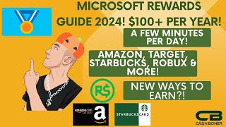 Microsoft Rewards Guide 2024 - $100+ in Gift Cards per Year! Amazon, Robux, Starbucks & More!