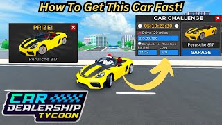 How to Complete The Car Challenge🔥 Fast In #cardealershiptycoon