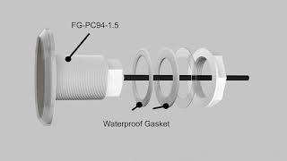 Pool Light with External Threads Installation Process in Fiberglass Pool