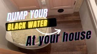 Dump your black water tank at home