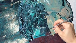 ASMR Oil Painting in real time. How I painted Glass vase with oil colours. Realistic Art in Process