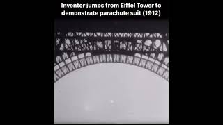 Franz Reichelt, jumping to his death from the Eiffel Tower