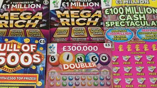 Scratch card♥️MEGA REACH 💥CASH SPECTACULAR 🍀FULL OF £500 💎BINGO😱😱😱