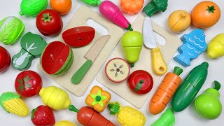 Cutting Plastic Fruit and Vegetables, Strawberry Banana | Plastic vs Squishy ASMR