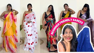 MEESHO Saree HAUL! All UNDER 900! Perfect for College/School farewells/Beginners