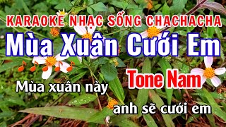 Karaoke Mùa Xuân Cưới Em Tone Nam Karaoke Nhạc Sống ChaChaCha | Năm Organ