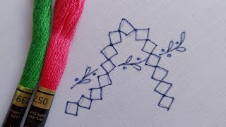 Letter 'A' design with gujrati stitch//Sindhi stitch//kutch work// Hand Embroidery Design