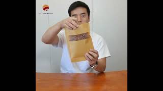 OEM factory open window kraft paper bag ziplocked bag food seal pocket dried fruit sealed snack bag