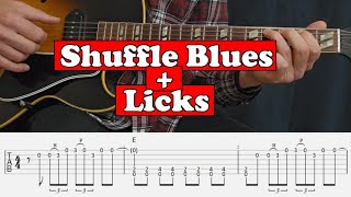 Fingerstyle Shuffle Blues with Licks / (+Tabs)