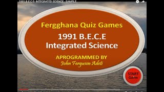 1991 B E C E:  INTEGRATED SCIENCE   -   SAMPLE