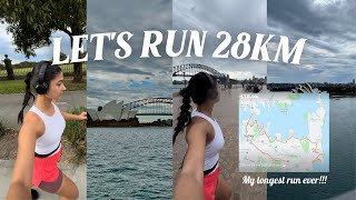 LETS RUN 28KM | my longest run ever 🥹🏃‍♀️