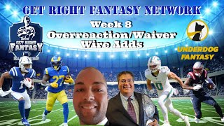 Week 7 Overreaction & Week 8 Top Waiver Wire Adds | GRFN Ep. 208