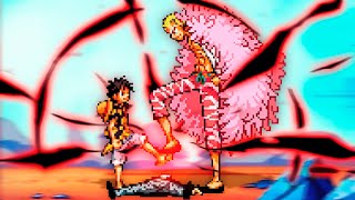 RECRIEI A LUTA DO LUFFY VS DOFLAMINGO NO MUGEN!! (LUFFY GEAR 4 BOUND MAN)