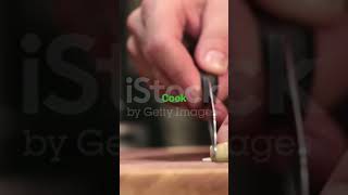 Cutting food by a knife