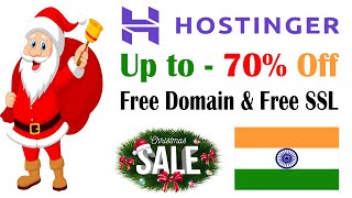 Hostinger Coupon Code Up to 70% Discounts on Crhistmas Sale | Get Hostinger Free Domain,SSL Promo.