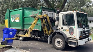 WM Mack MRU Ez-Thon Side Loader Garbage Truck