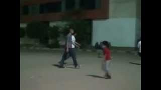 Children playing football inside Al-Sharqia Sporting Club