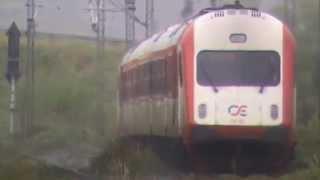 (HQ) AEG DMU on train 3520 departs from Livadia station