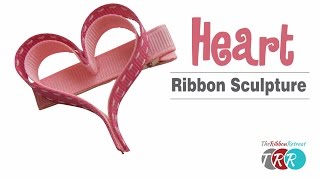 How to Make a Heart Ribbon Sculpture - TheRibbonRetreat.com