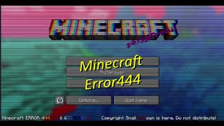 Minecraft Error444