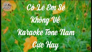 KARAOKE  CÓ LẼ EM KHÔNG VỀ   PHONG THÁI LÂM360P