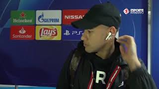 Neymar falou sobre o jogo e também sobre o árbitro do jogo contra o Napoli.