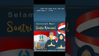 VIDEO UCAPAN ANIMASI 30 DETIK || HARI SANTRI NASIONAL 2022 || STATUS WA FB dan IG