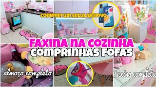 FAXINA NA COZINHA COMPRINHAS FOFAS ROTINA DE DONA DE CASA  LIMPEZA ORGANIZAÇÃO MOTIVACIONAL