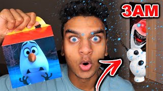 Do Not Order The OLAF (From FROZEN 2) HAPPY MEAL At 3AM!! *OLAF.EXE and FROSTY BROKE INTO MY HOUSE*