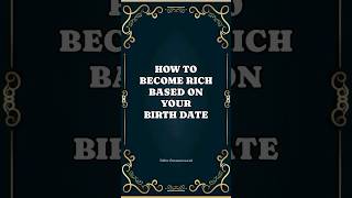 How to become rich based on your birth date #numerology #instaastro #shorts