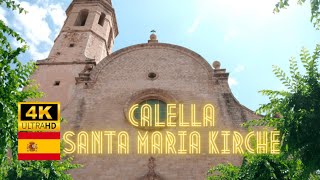 Santa Maria Kirche Calella 4k 30FPS (Walking Tour Calella Santa Maria Church Spain)