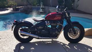 2022 Triumph Bobber  -  Delkevic exhaust sound with Baffle .