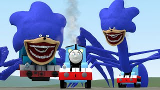 Building a Thomas Train Chased By Cursed Thomas Train turned into Shin Sonic Tapes in Garry's Mod