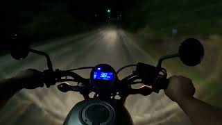 My first time riding my HONDA REBEL 300 at night