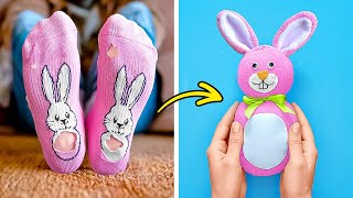 BUAT KELINCI LUCU DARI KAUS KAKI BEKAS 🐰 UBAH SAMPAH MENJADI HARTA KARUN