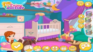 Disney Frozen Baby Game - Frozen Anna Newborn House Makeover. Full Episodes in English #Dora_games