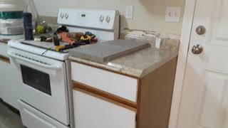 Installing the new kitchen vinyl plank floor PT 2.