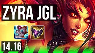 ZYRA vs HECARIM (JGL) | 80% winrate, 10/2/7 | EUW Grandmaster | 14.16