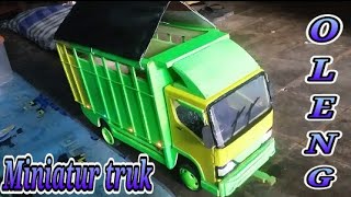 miniatur truk oleng/dari kayu dan triplek